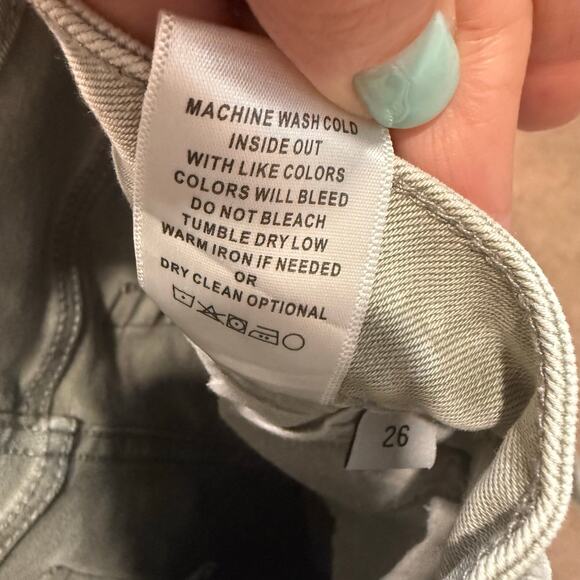 Vervet Gray Leslie 90’s Vintage Flare Wide Leg Crop Jeans Sz 26 - Picture 7 of 12